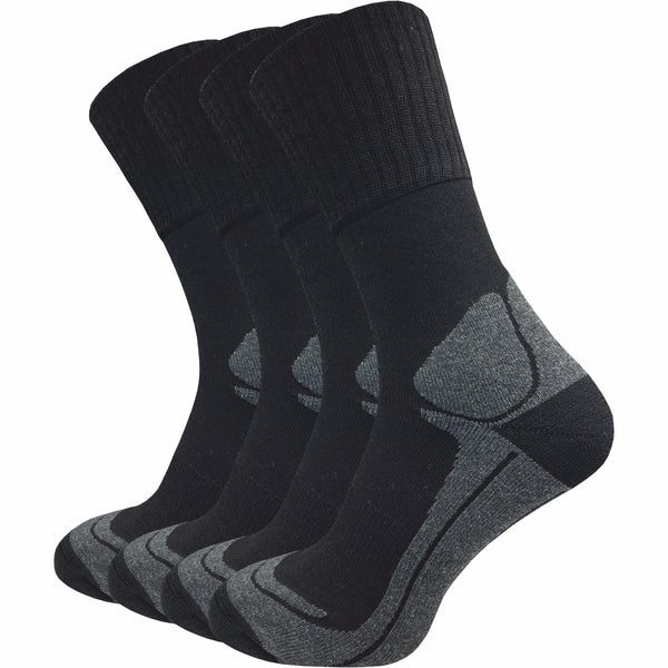 Wandersocken mit Merinowollanteil & Fersenpolster Damen & Herren (4 Paar) - GAWILO