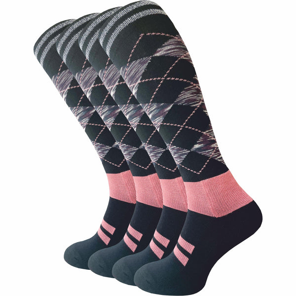 Karierte Reitsocken Damen (4 Paar) - GAWILO
