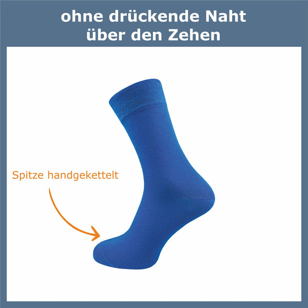 Socken mit Premium Komfortbund ohne Naht | Kein Einschneiden, Beste Qualität | Damen & Herren (6 Paar) - GAWILO