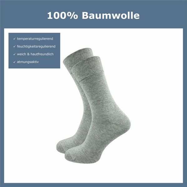 ca·wa·so 100 % Baumwollsocken Damen (10 Paar) - GAWILO