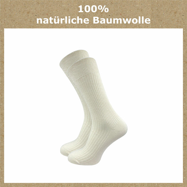 Socken aus 100% reine naturbelassene Baumwolle Damen & Herren (8 Paar) - GAWILO