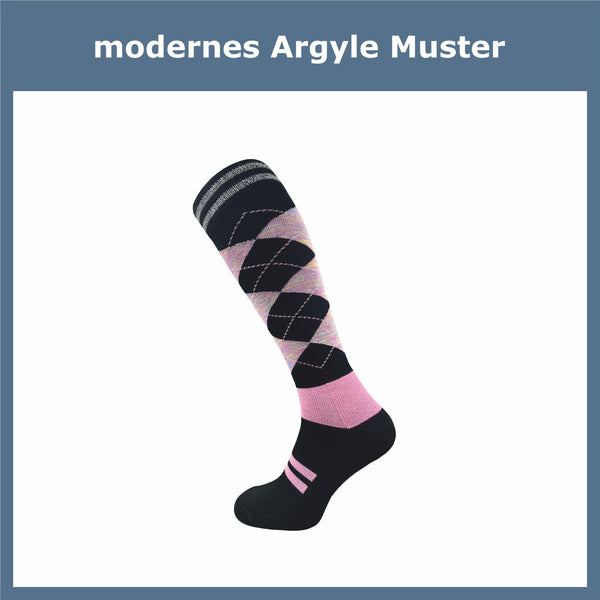 Karierte Reitsocken Damen (4 Paar) - GAWILO