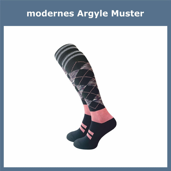 Karierte Reitsocken Damen (4 Paar) - GAWILO
