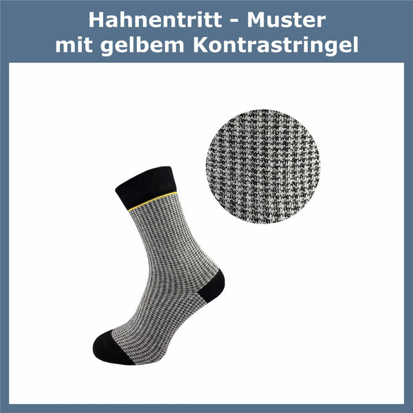 Socken mit Hahnentritt Damen (6 Paar) - GAWILO