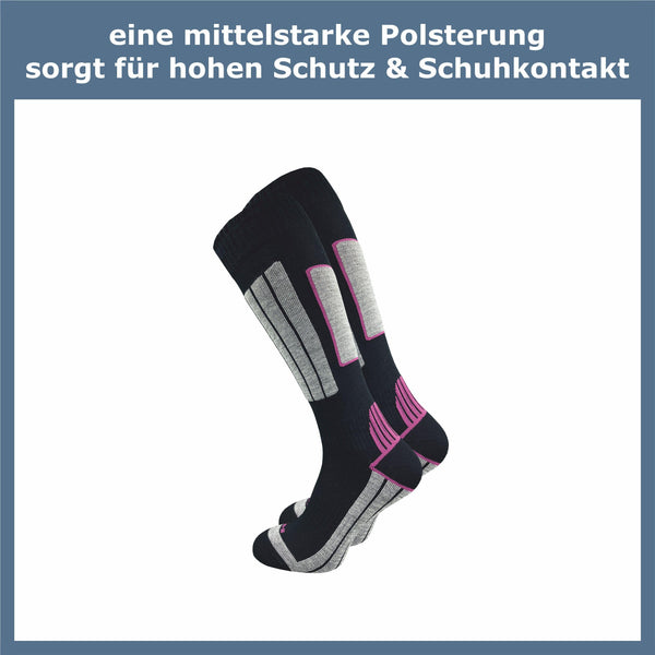 Skisocken mit Polsterung Damen (4 Paar) - GAWILO