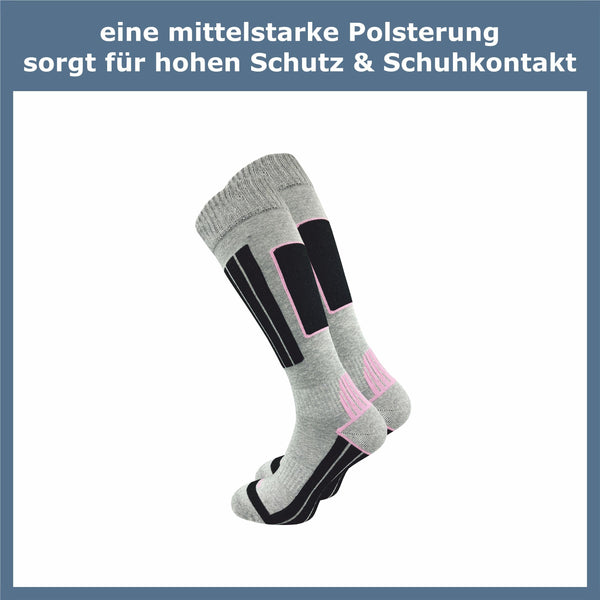 Skisocken mit Polsterung Damen (4 Paar) - GAWILO
