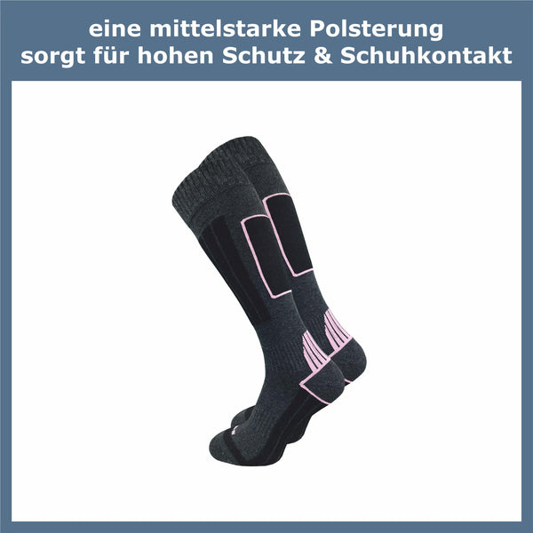 Skisocken mit Polsterung Damen (4 Paar) - GAWILO