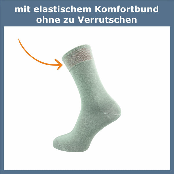 Socken mit Premium Komfortbund ohne Naht | Kein Einschneiden, Beste Qualität | Damen & Herren (6 Paar) - GAWILO