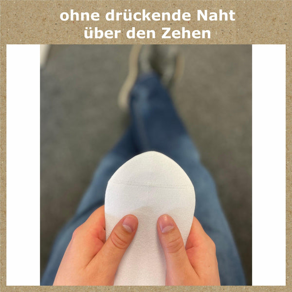 Sneaker Socken 100% reine Baumwolle Damen (10 Paar) - GAWILO