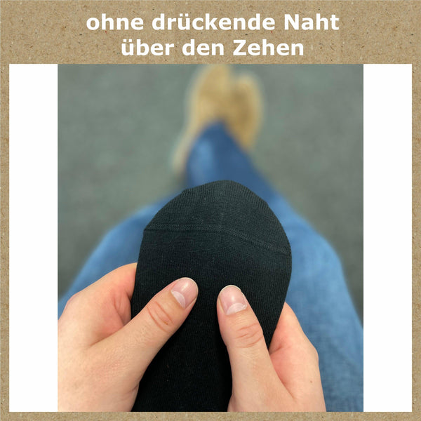 Sneaker Socken 100% reine Baumwolle Damen (10 Paar) - GAWILO