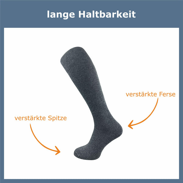 Kniestrümpfe Baumwolle Damen (4 Paar) - GAWILO