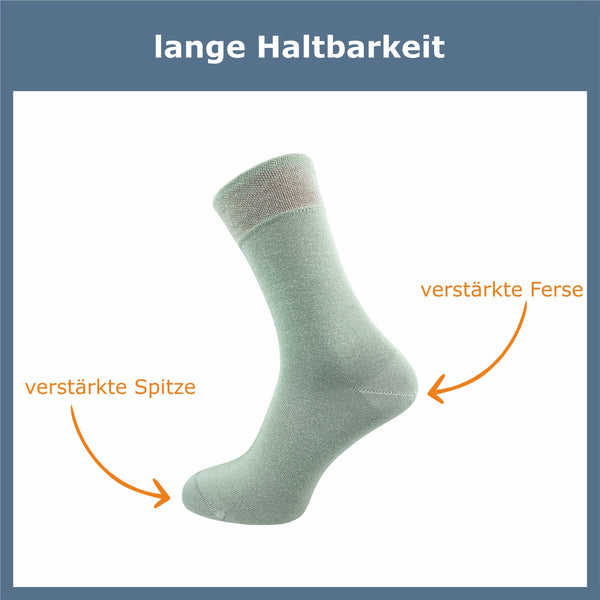 Socken mit Premium Komfortbund ohne Naht | Kein Einschneiden, Beste Qualität | Damen & Herren (6 Paar) - GAWILO