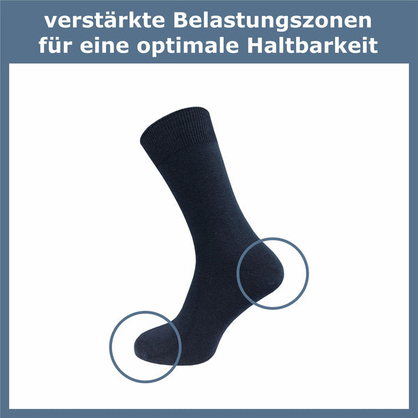 Hochwertige Socken 80% Baumwolle Damen & Herren 9 (Paar) - GAWILO