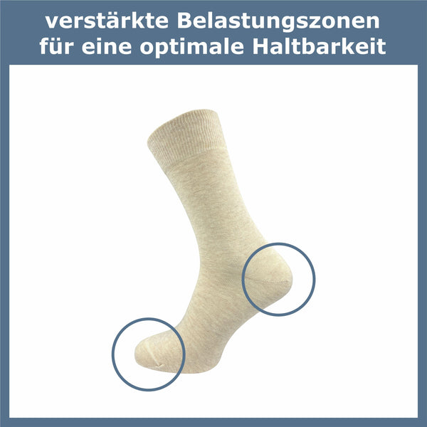 ca·wa·so 100 % Baumwollsocken Damen (10 Paar) - GAWILO