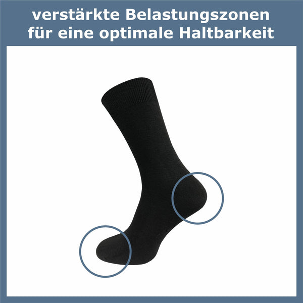 Hochwertige Socken 80% Baumwolle Damen & Herren 9 (Paar) - GAWILO