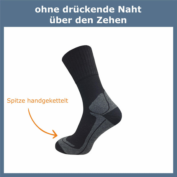 Wandersocken mit Merinowollanteil & Fersenpolster Damen & Herren (4 Paar) - GAWILO