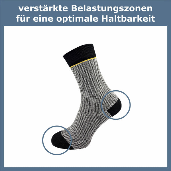 Socken mit Hahnentritt Damen (6 Paar) - GAWILO