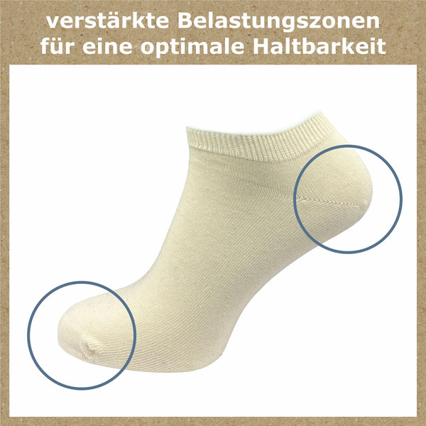 Sneaker Socken aus 100% Baumwolle Damen & Herren (8 Paar) - GAWILO