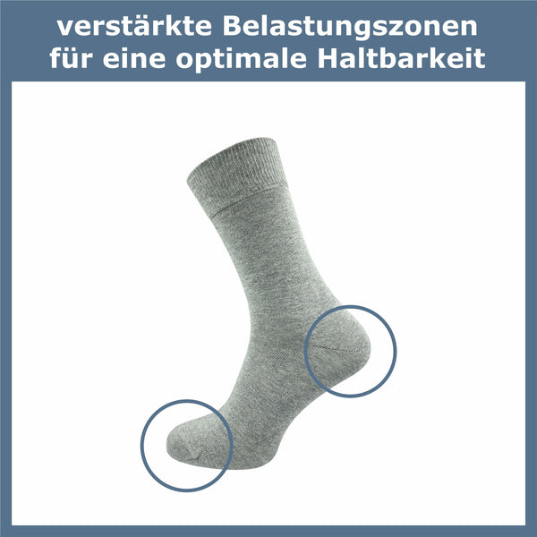 ca·wa·so 100 % Baumwollsocken Damen (10 Paar) - GAWILO