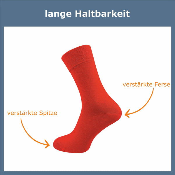 Socken mit Premium Komfortbund ohne Naht | Kein Einschneiden, Beste Qualität | Damen & Herren (6 Paar) - GAWILO