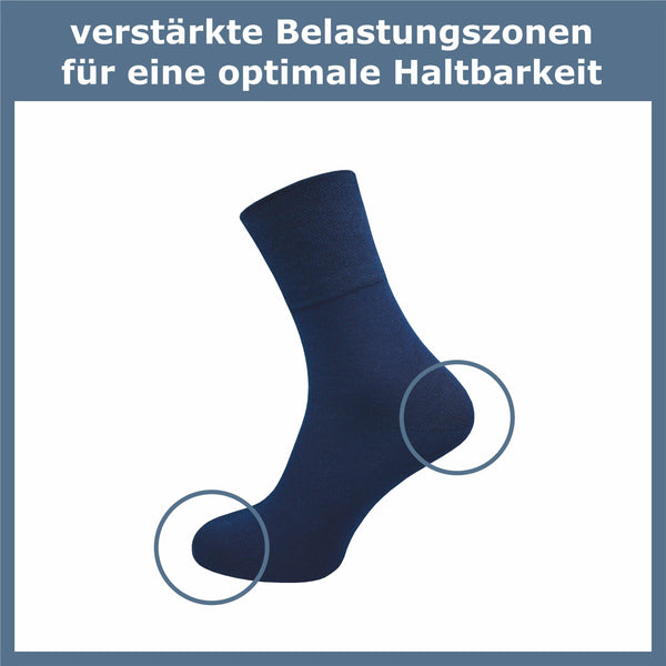 Bambus Socken ohne Gummidruck Damen (6 Paar) - GAWILO