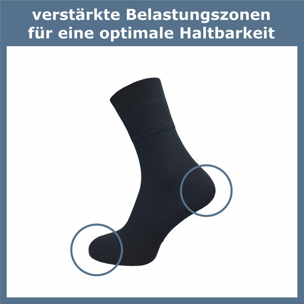 Bambus Socken ohne Gummidruck Herren (6 Paar) - GAWILO
