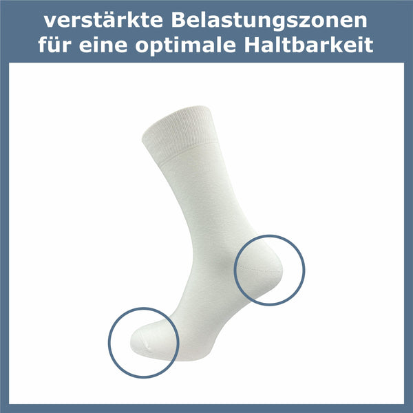 ca·wa·so 100 % Baumwollsocken Damen (10 Paar) - GAWILO