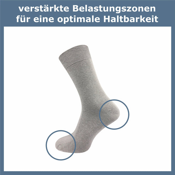 Hochwertige Socken 80% Baumwolle Damen & Herren 9 (Paar) - GAWILO