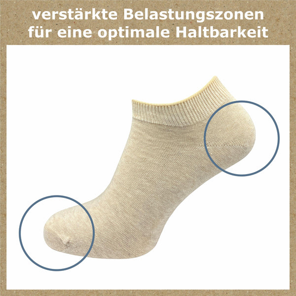 Sneaker Socken aus 100% Baumwolle Damen & Herren (8 Paar) - GAWILO