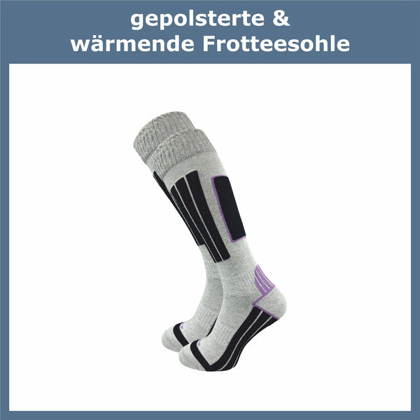 Skisocken mit Polsterung Damen (4 Paar) - GAWILO