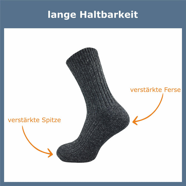 Warme & gepolsterte Norwegersocken Herren (10 Paar) - GAWILO
