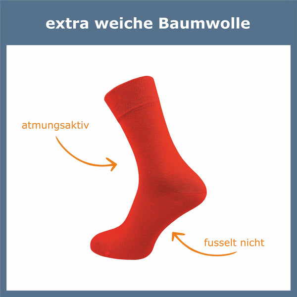 Socken mit Premium Komfortbund ohne Naht | Kein Einschneiden, Beste Qualität | Damen & Herren (6 Paar) - GAWILO