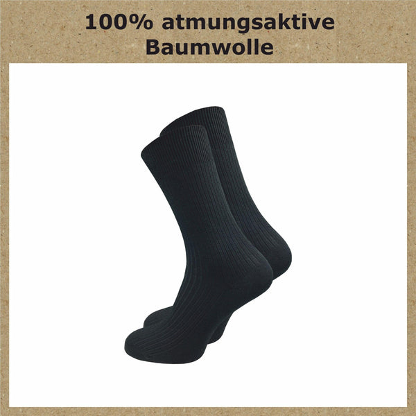 Basicsocken "Natur" für Damen aus 100% Baumwolle (10 Paar) - GAWILO
