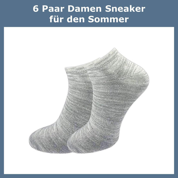 Sneaker Socken Damen (6 Paar) - GAWILO